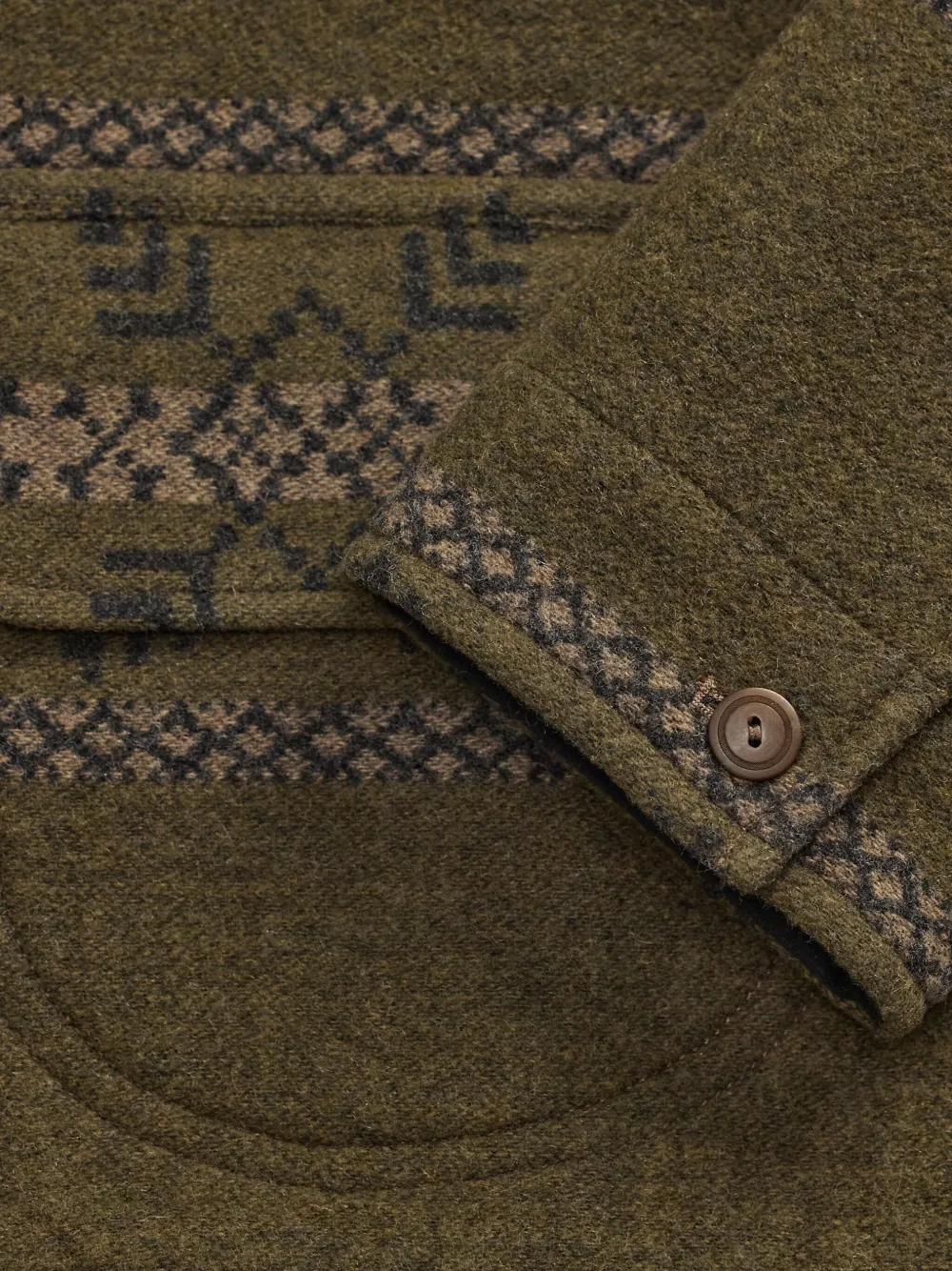 图案提花排扣夹克