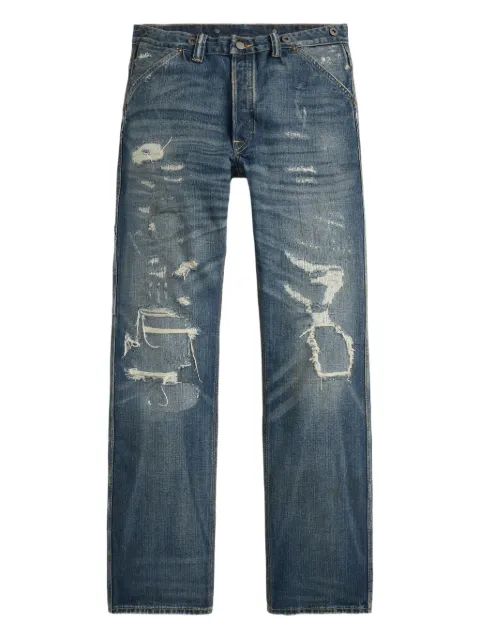 Ralph Lauren RRL distressed straight-leg jeans