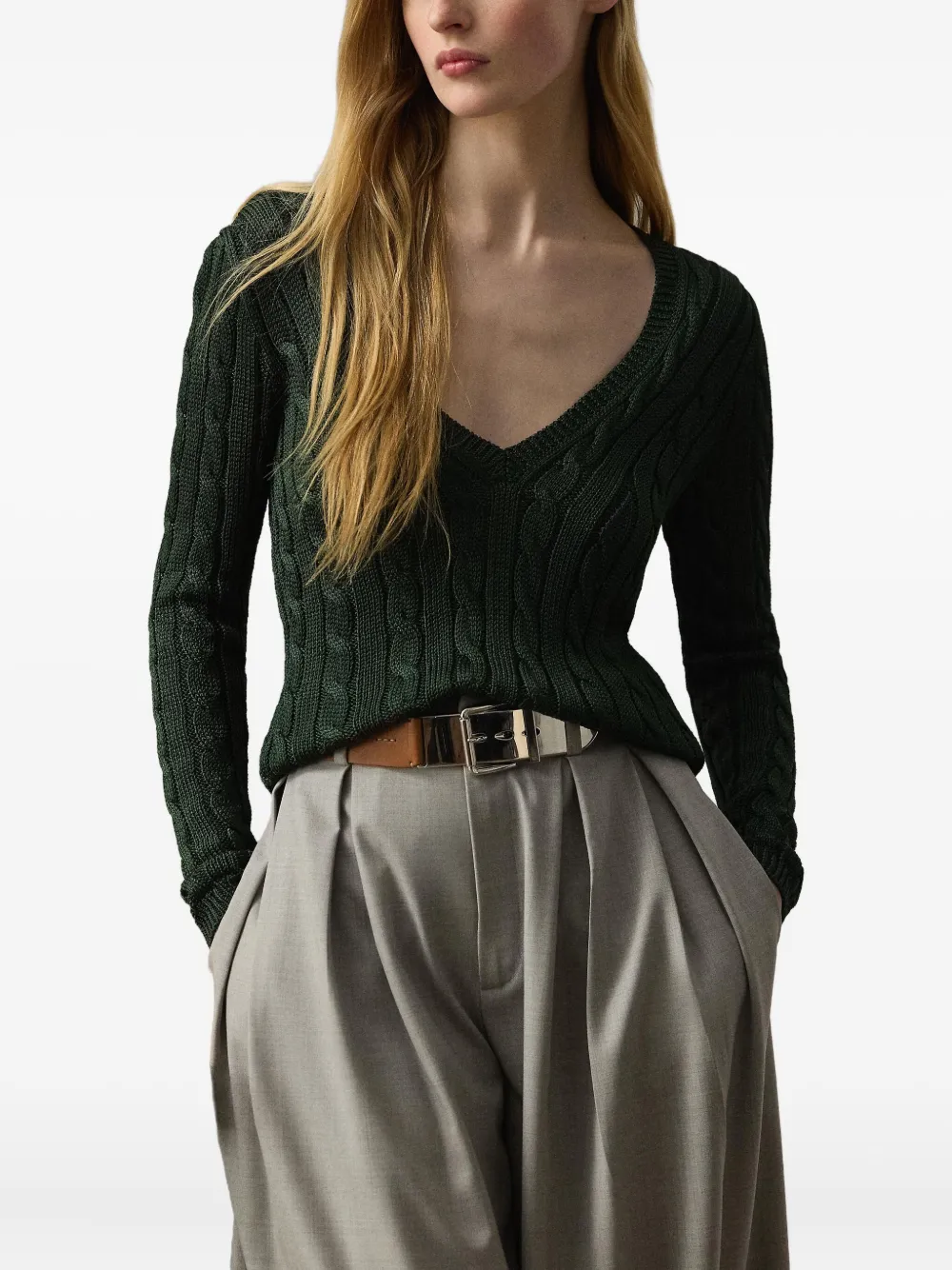 Ralph Lauren Collection Kabelgebreide trui Groen