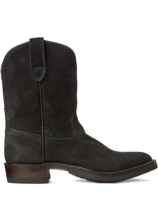 RRL スエードシューズ Ralph Lauren RRL Walker スエードブーツ | ブラック | FARFETCH JP