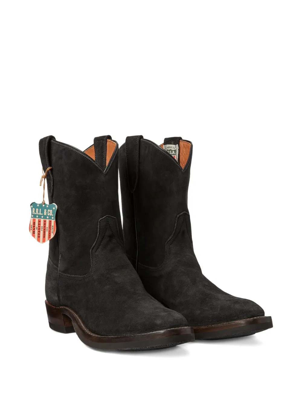 Ralph Lauren RRL Walker suede boots Black