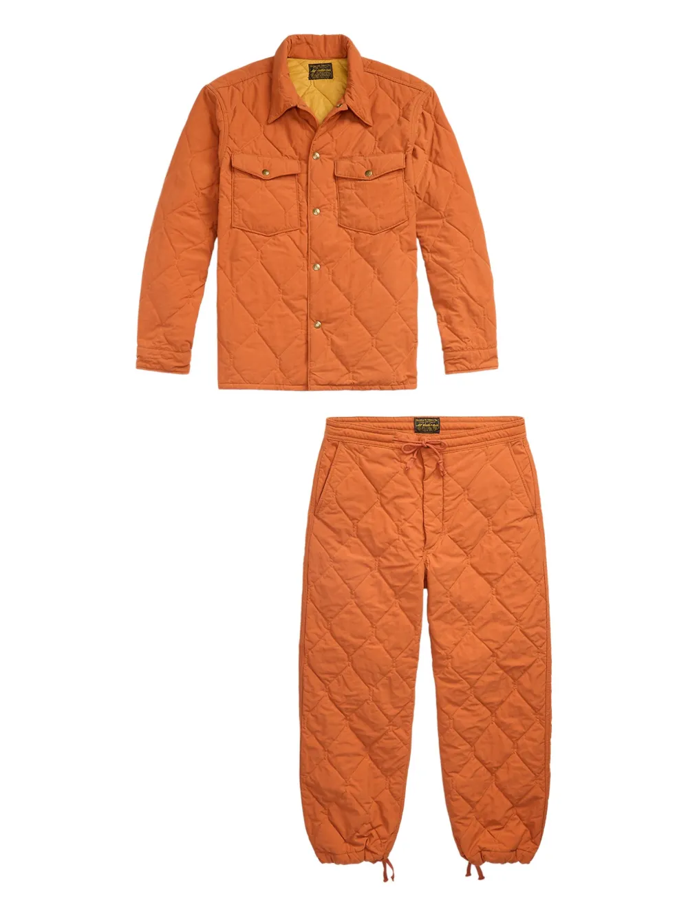 Ralph Lauren RRL Gewatteerd shirtjack en broek Oranje