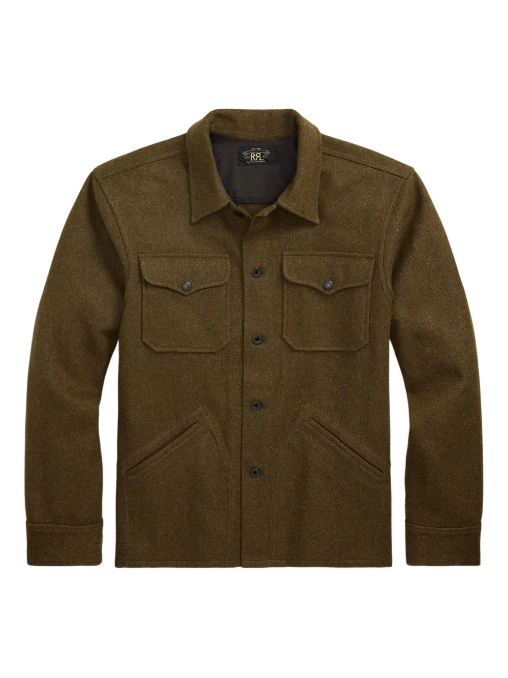 Ralph Lauren RRL チェストポケット シャツジャケット - グリーン Ralph Lauren RRL チェストポケット シャツジャケット - グリーン