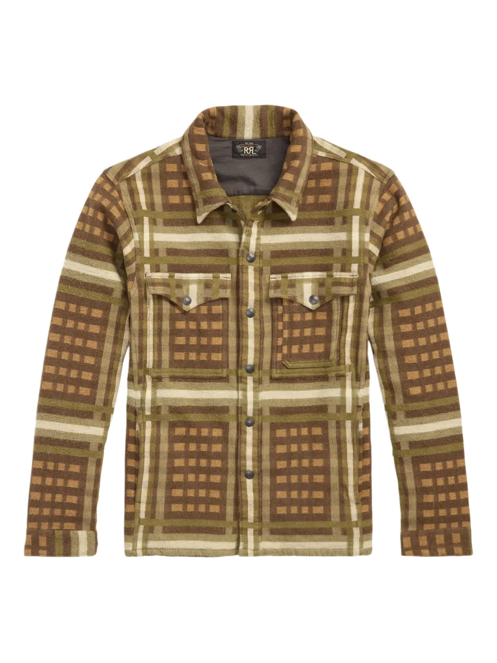 Хлопчатобумажная рубашка в клетку от Ralph Lauren RRL