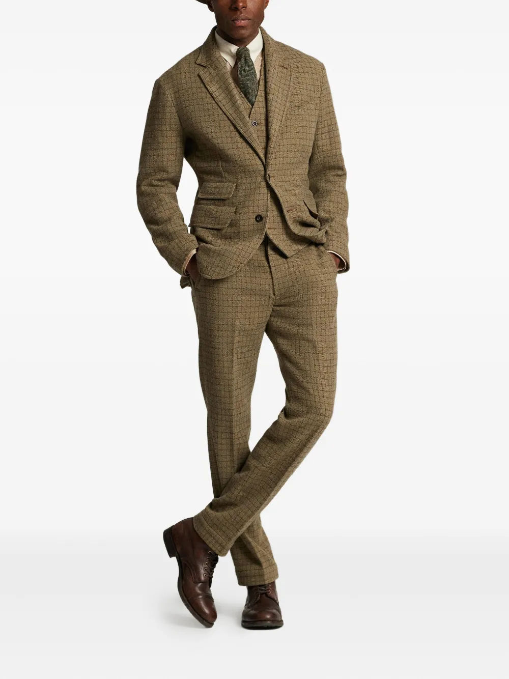 Ralph Lauren RRL Geruite blazer Bruin
