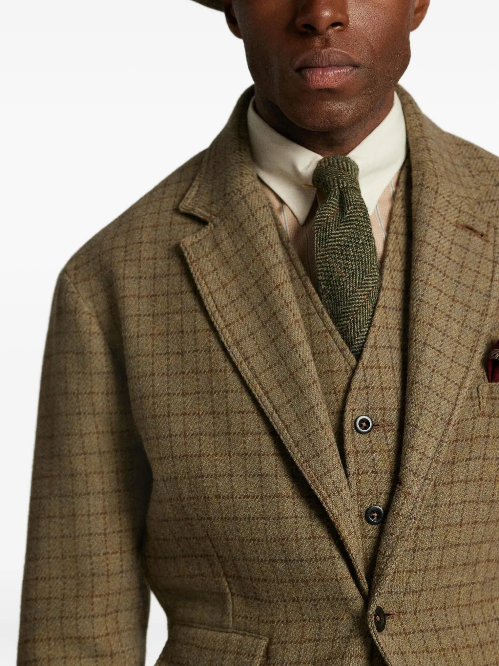 Ralph Lauren RRL Geruite blazer Bruin