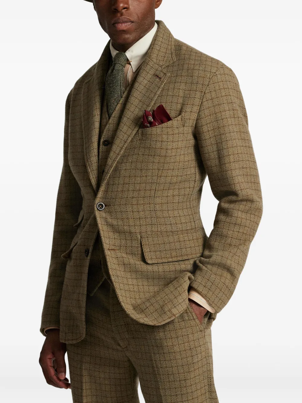 Ralph Lauren RRL Geruite blazer Bruin