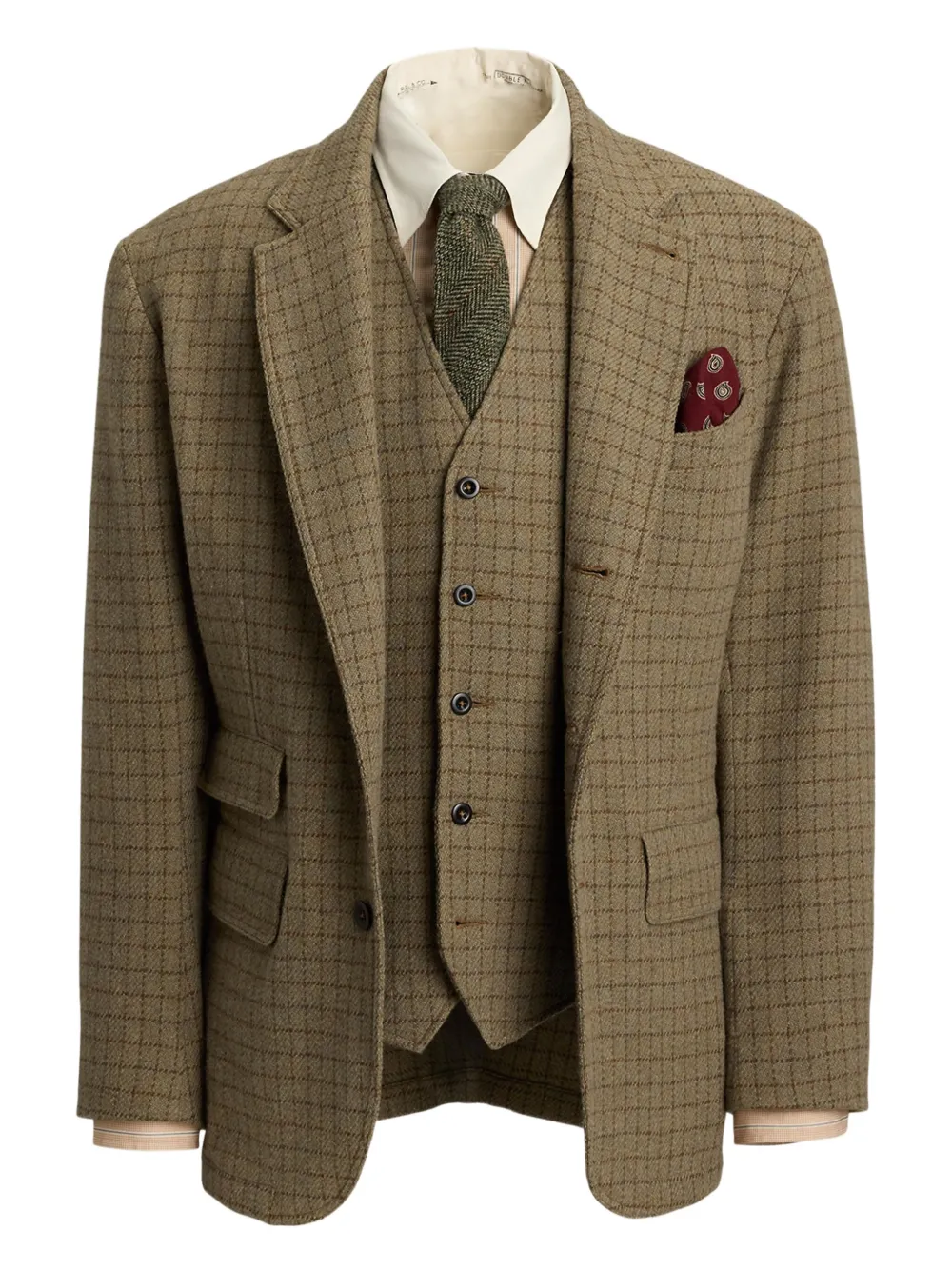 Ralph Lauren RRL Geruite blazer Bruin