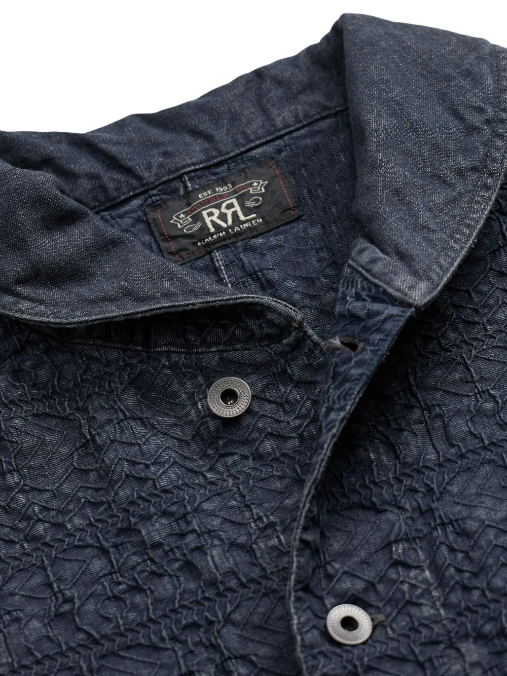 Ralph Lauren RRL Button-up jack met textuur Blauw