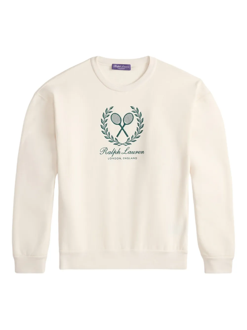 Ralph Lauren Purple Label Sweater met tennispatroon Wit