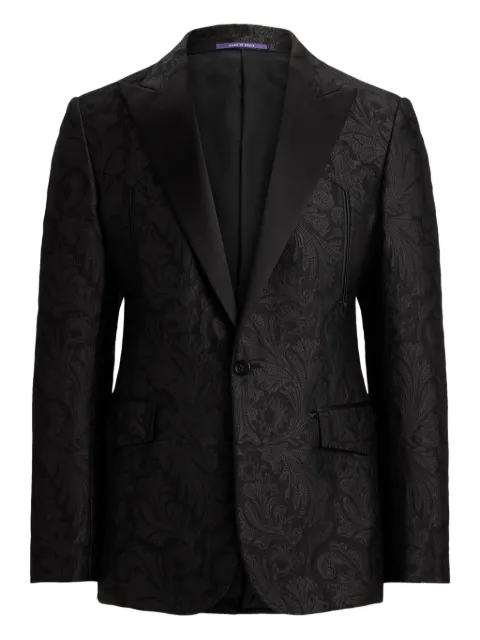 Ralph Lauren Purple Label paisley-jacquard single-breasted blazer