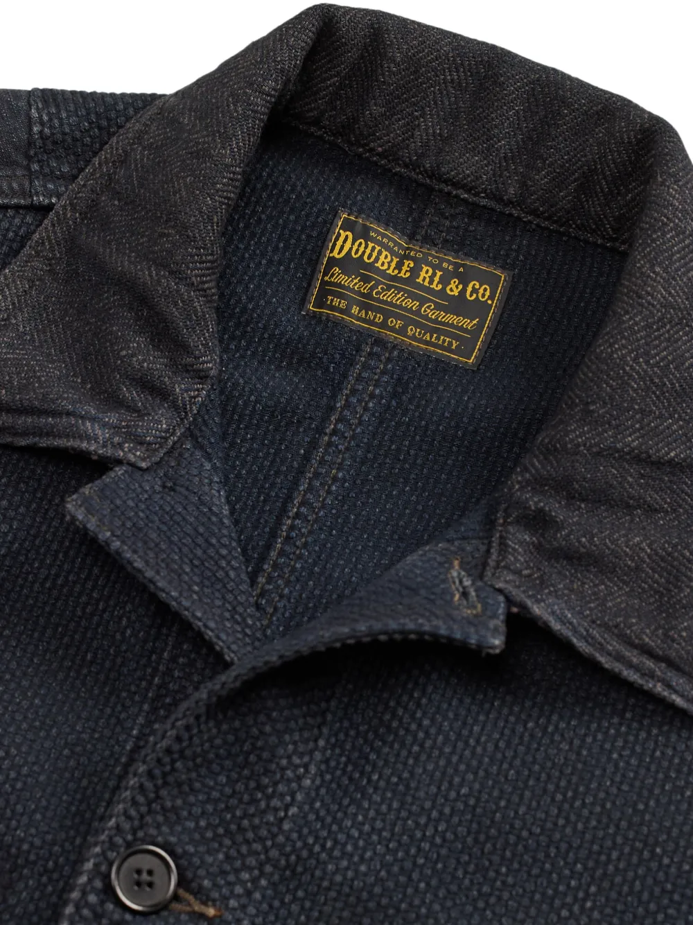 Rrl Patchwork Utility Jacket In Blue