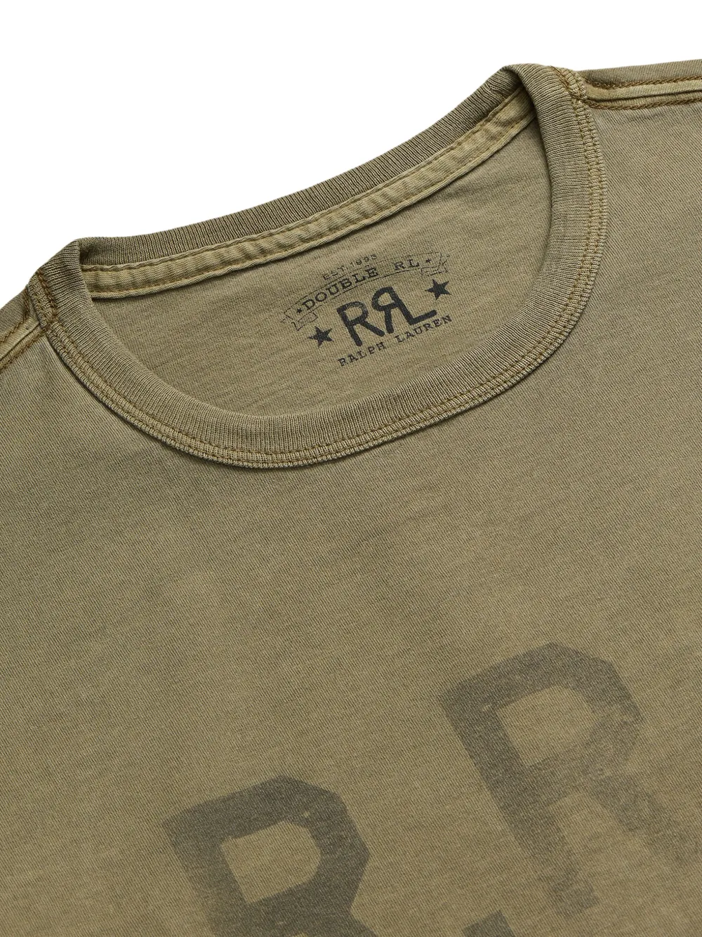 Ralph Lauren RRL T-shirt met logoprint Groen