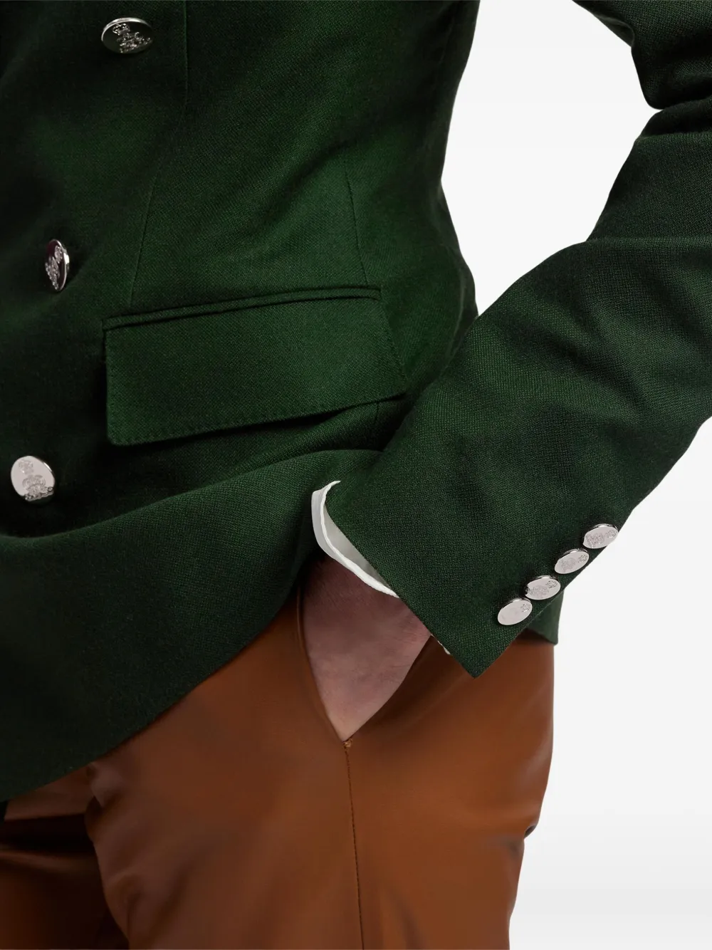 Ralph Lauren Collection Blazer met dubbele rij knopen Groen