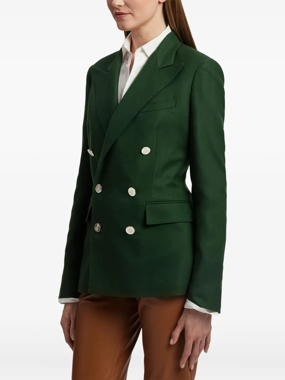 Ralph Lauren Collection Blazer met dubbele rij knopen Groen