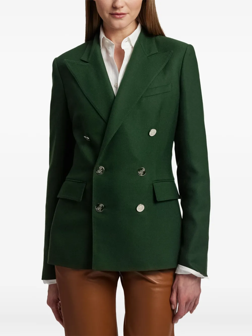 Ralph Lauren Collection Blazer met dubbele rij knopen Groen