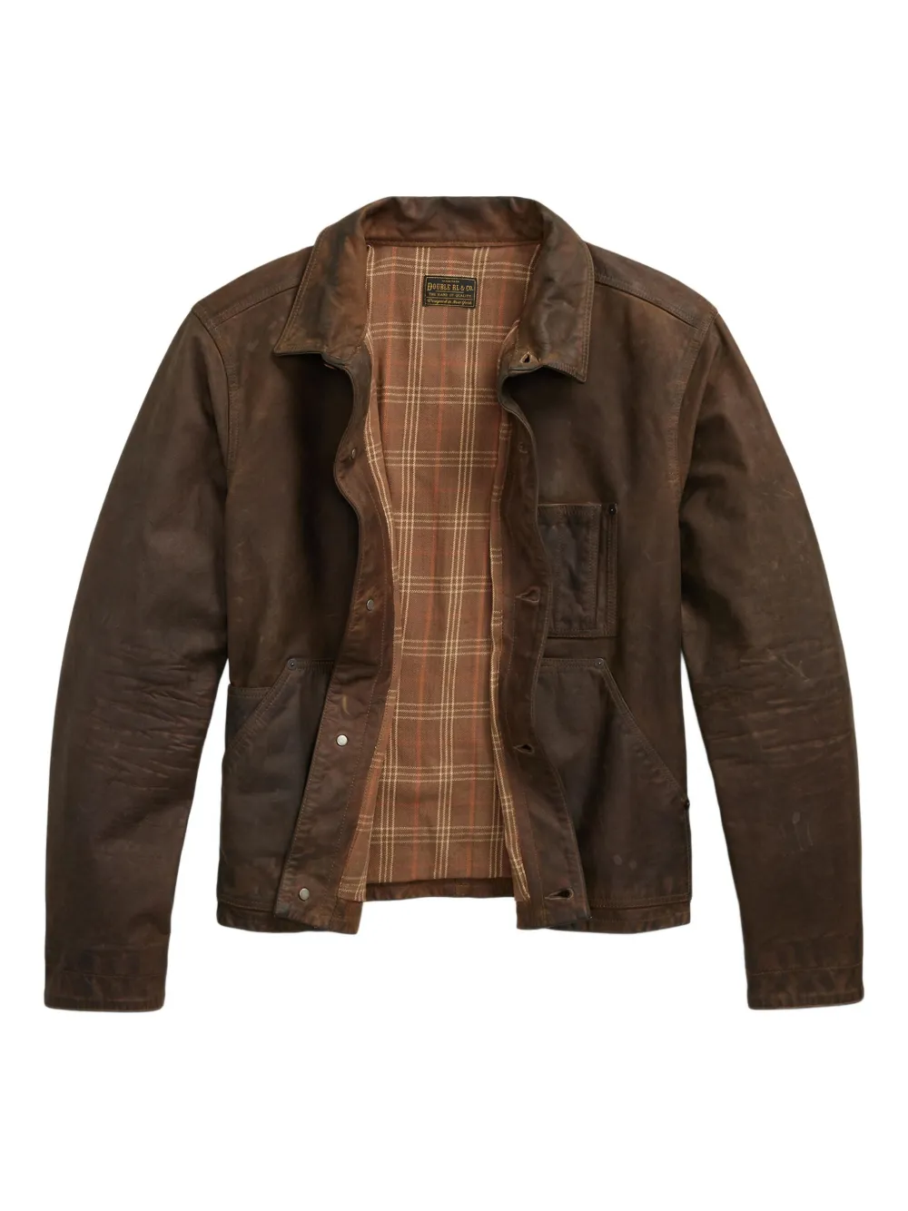 Ralph Lauren RRL Leather Shirt Jacket | Brown | FARFETCH