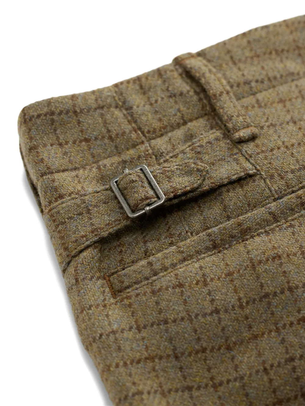 Rrl Check-print Tapered Trousers In Brown