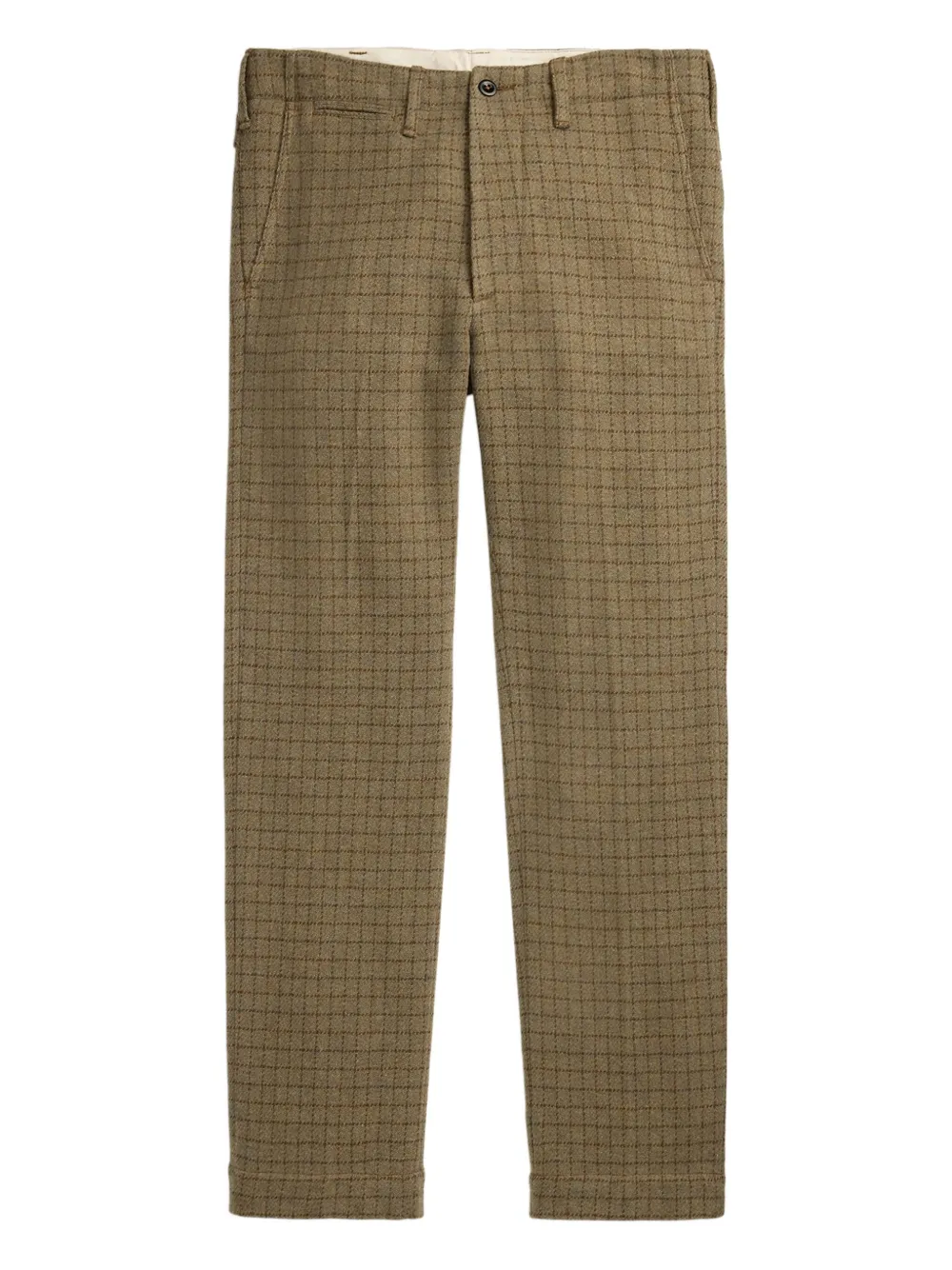 Ralph Lauren RRL check-print tapered trousers | Brown | Image 1
