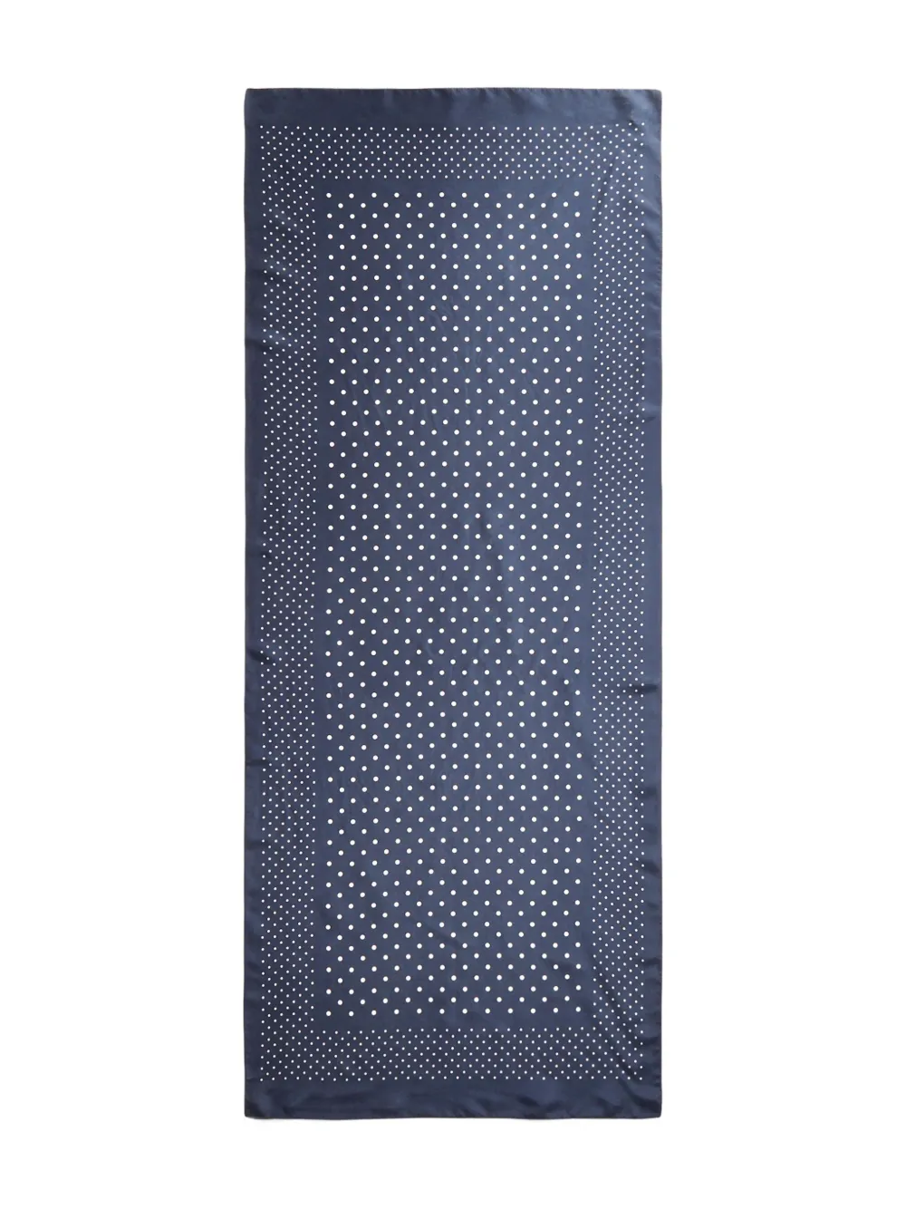Rrl Polka-dot Silk Scarf In Blue