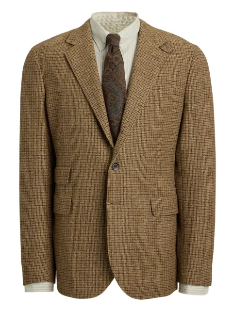 Ralph Lauren RRL checked wool elbow-patch blazer