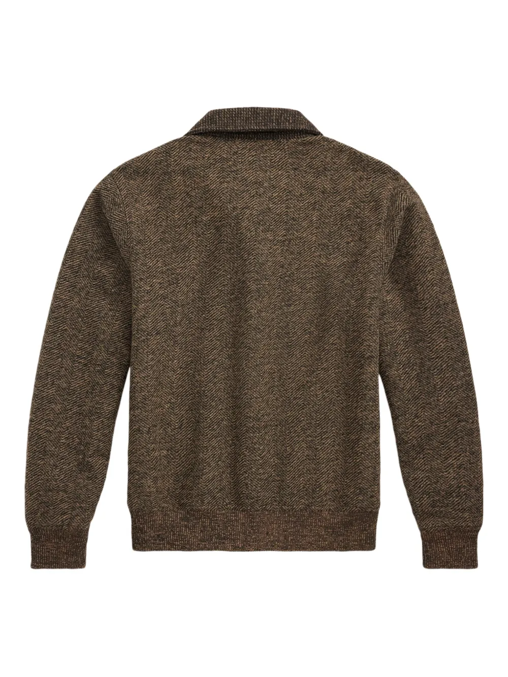 Rrl Knitted Button-down Cardigan In Brown
