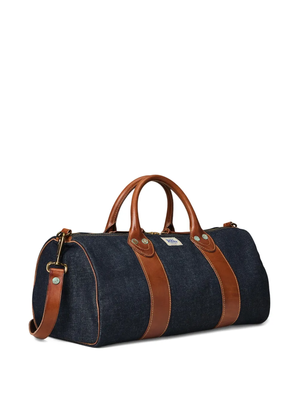 Ralph Lauren RRL Denim reistas met leren afwerking Blauw