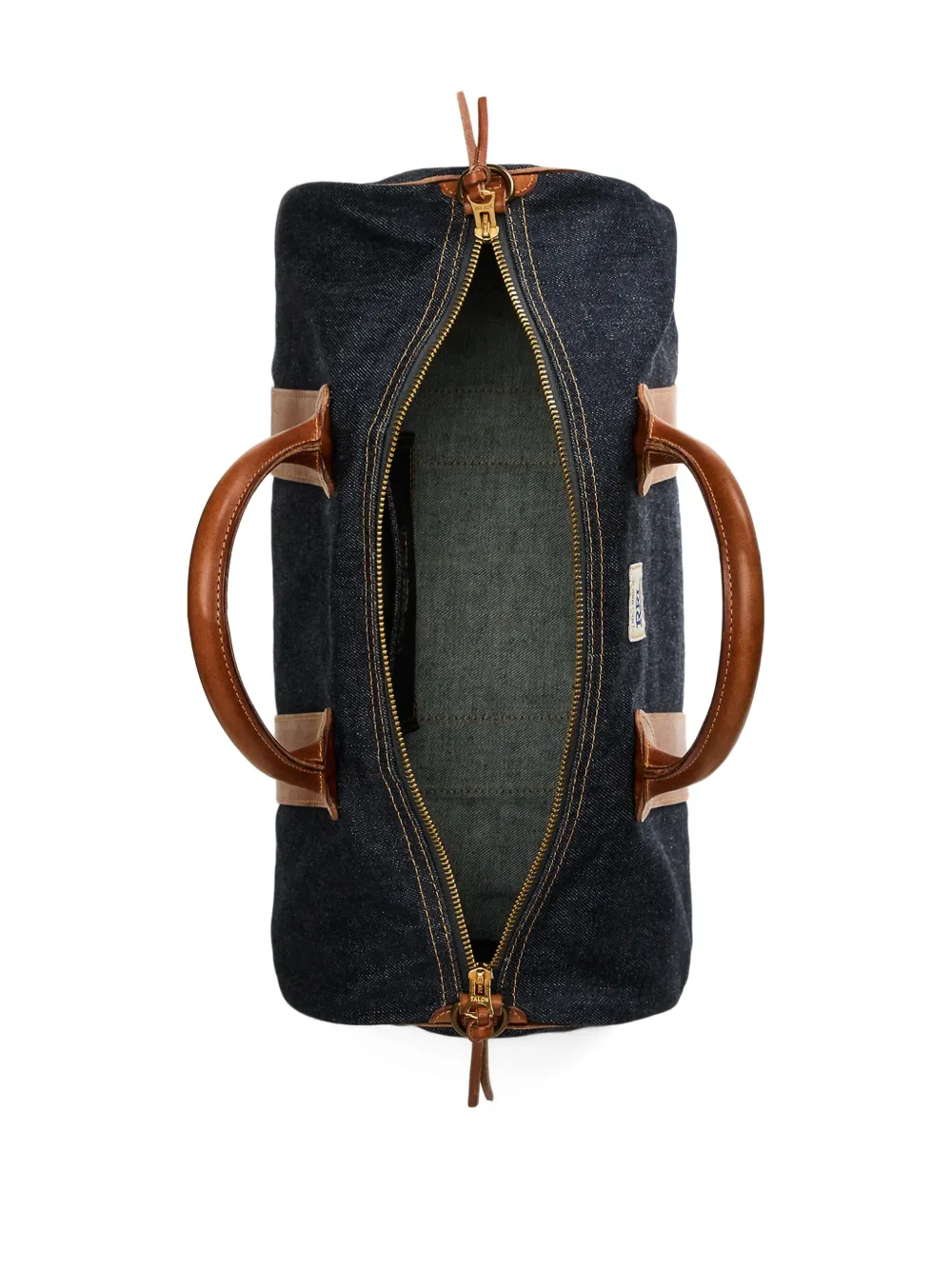 Ralph Lauren RRL Denim reistas met leren afwerking Blauw