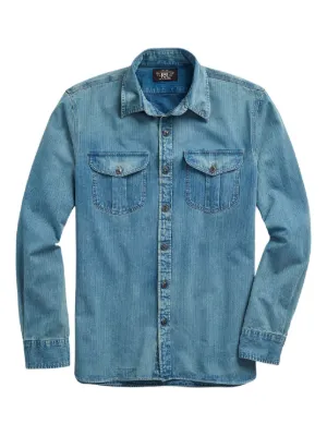 Ralph Lauren RRL ウォッシュド デニムシャツ | ブルー | FARFETCH JP