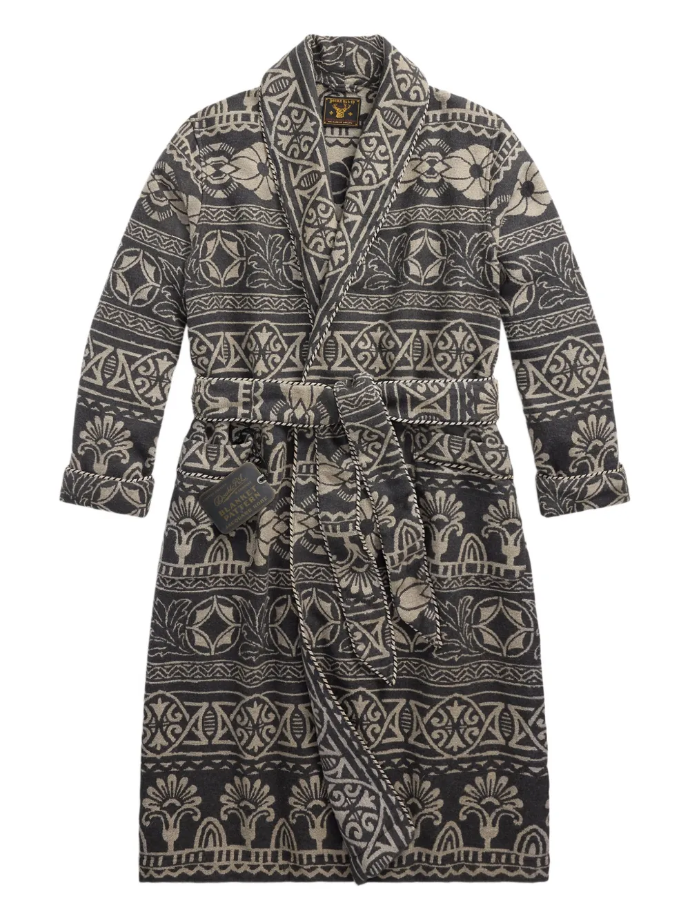 Ralph Lauren RRL patterned belted robe | Grey | Image 1