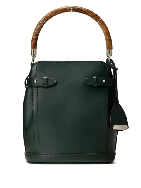 Ralph Lauren Collection bamboo-handle leather bucket bag