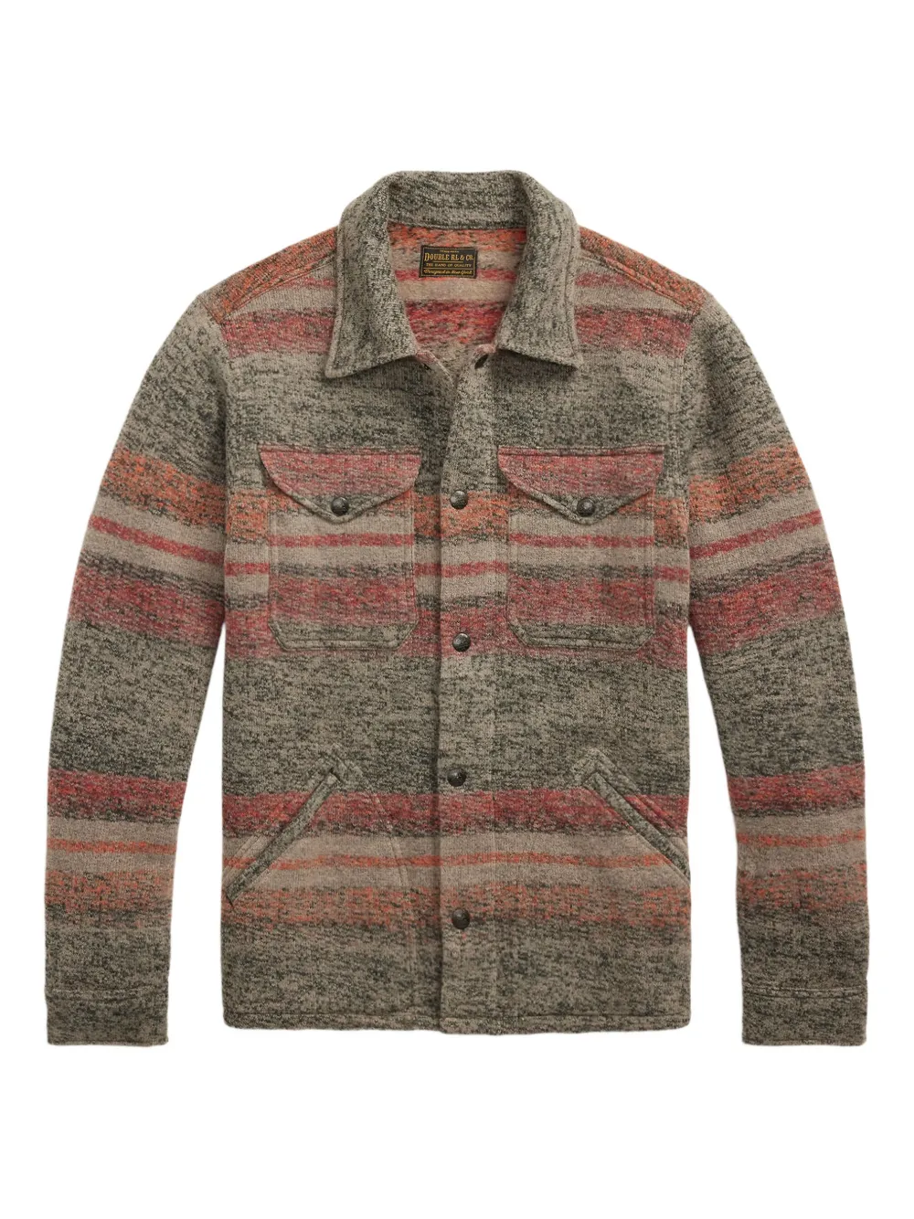 Rrl Patterned-jacquard Shirt In Brown