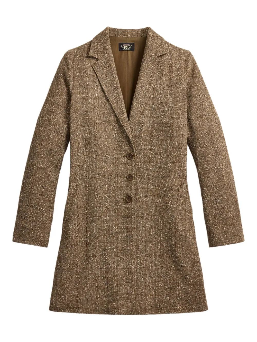 Rrl Halley Single-breasted Coat In Brown