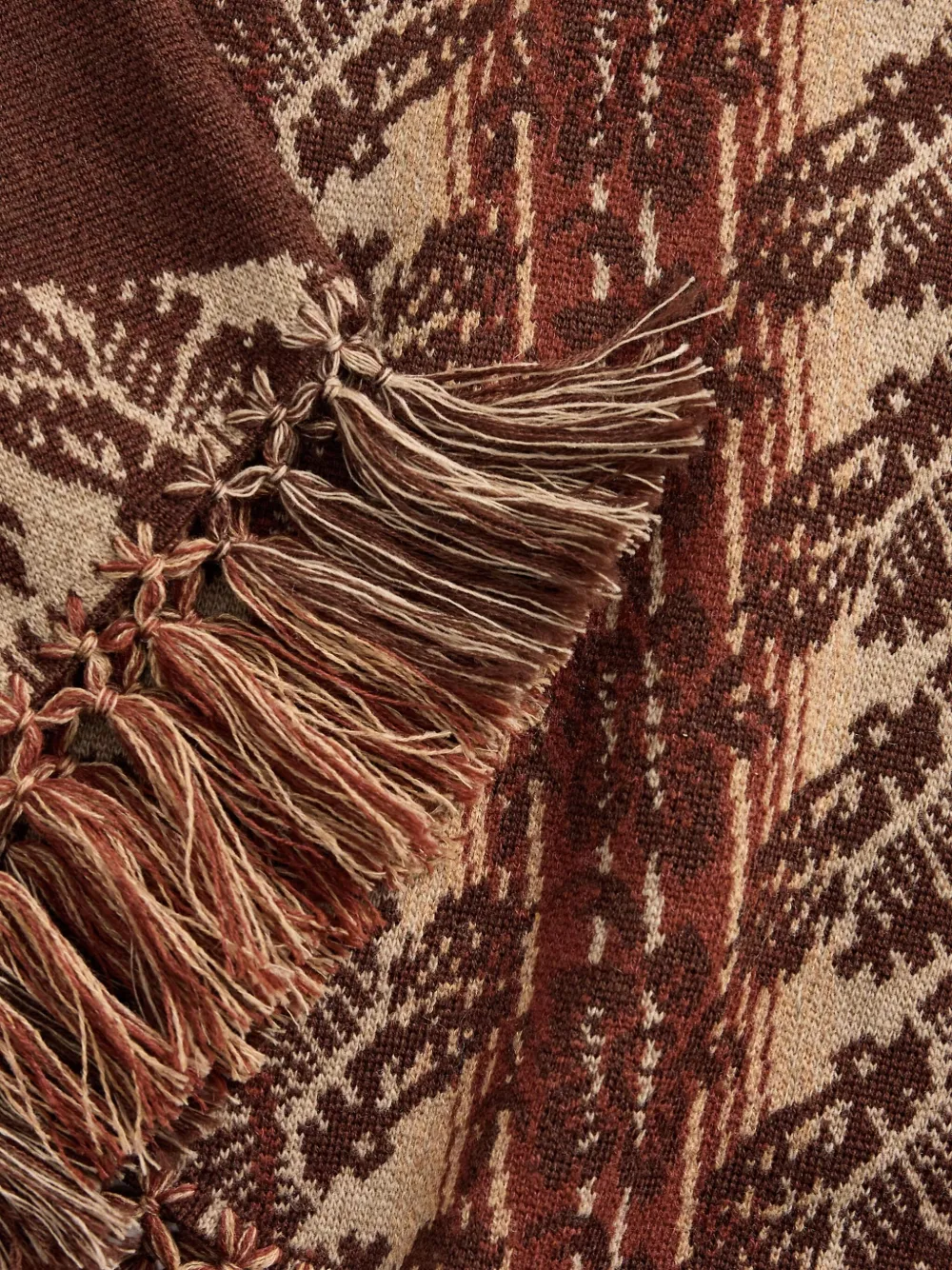 Ralph Lauren RRL Midi-rok met franje en franje Bruin