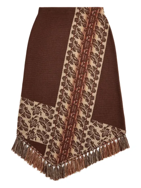 Ralph Lauren RRL fringed patterned midi skirt