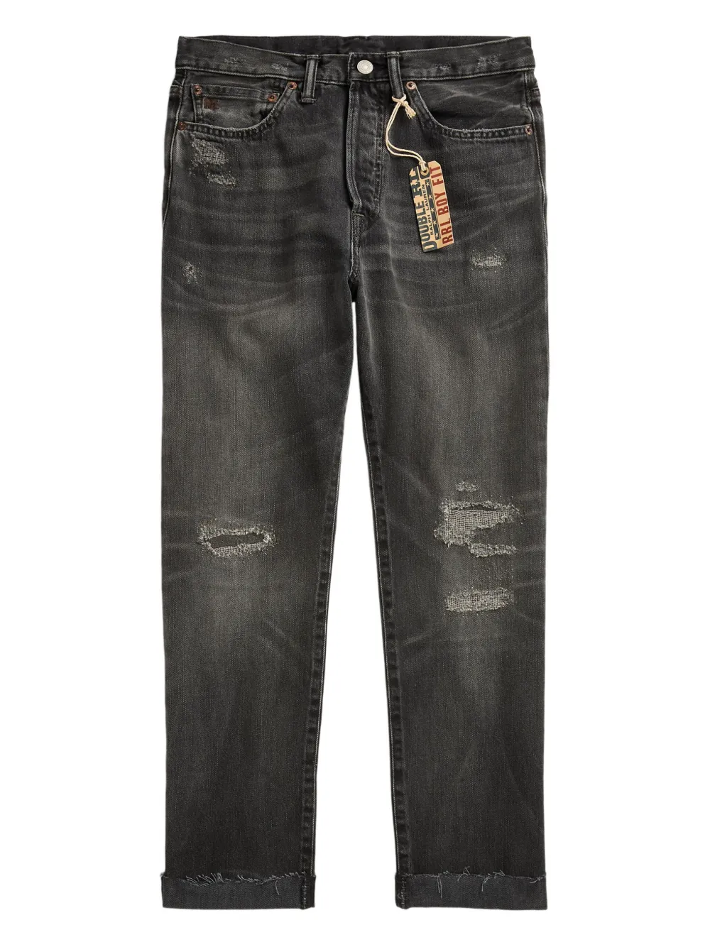 Ralph Lauren RRL Gerafelde jeans Zwart