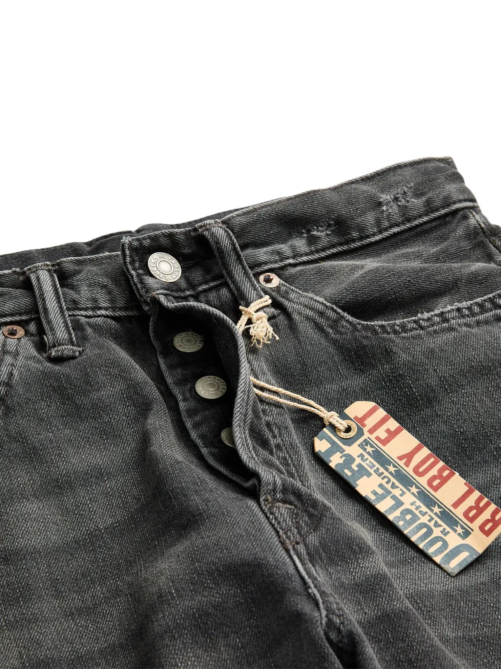 Ralph Lauren RRL Gerafelde jeans Zwart