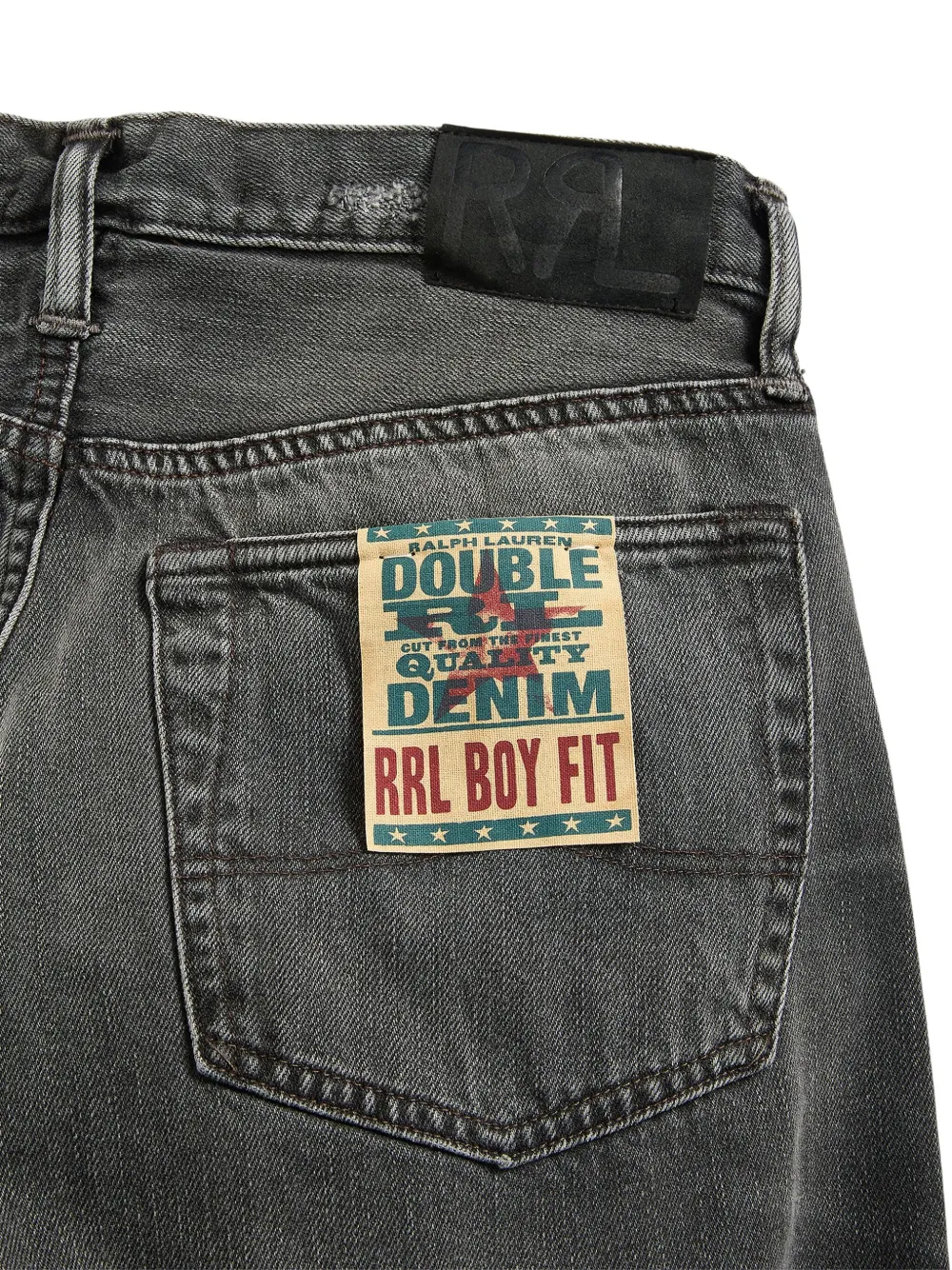 Ralph Lauren RRL Gerafelde jeans Zwart