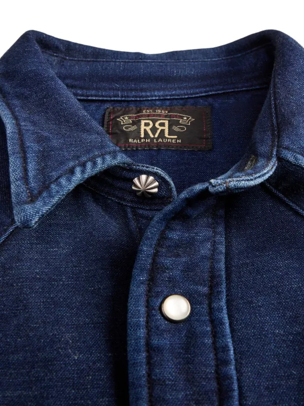Ralph Lauren RRL brushed-cotton long-sleeve Shirt | Blue