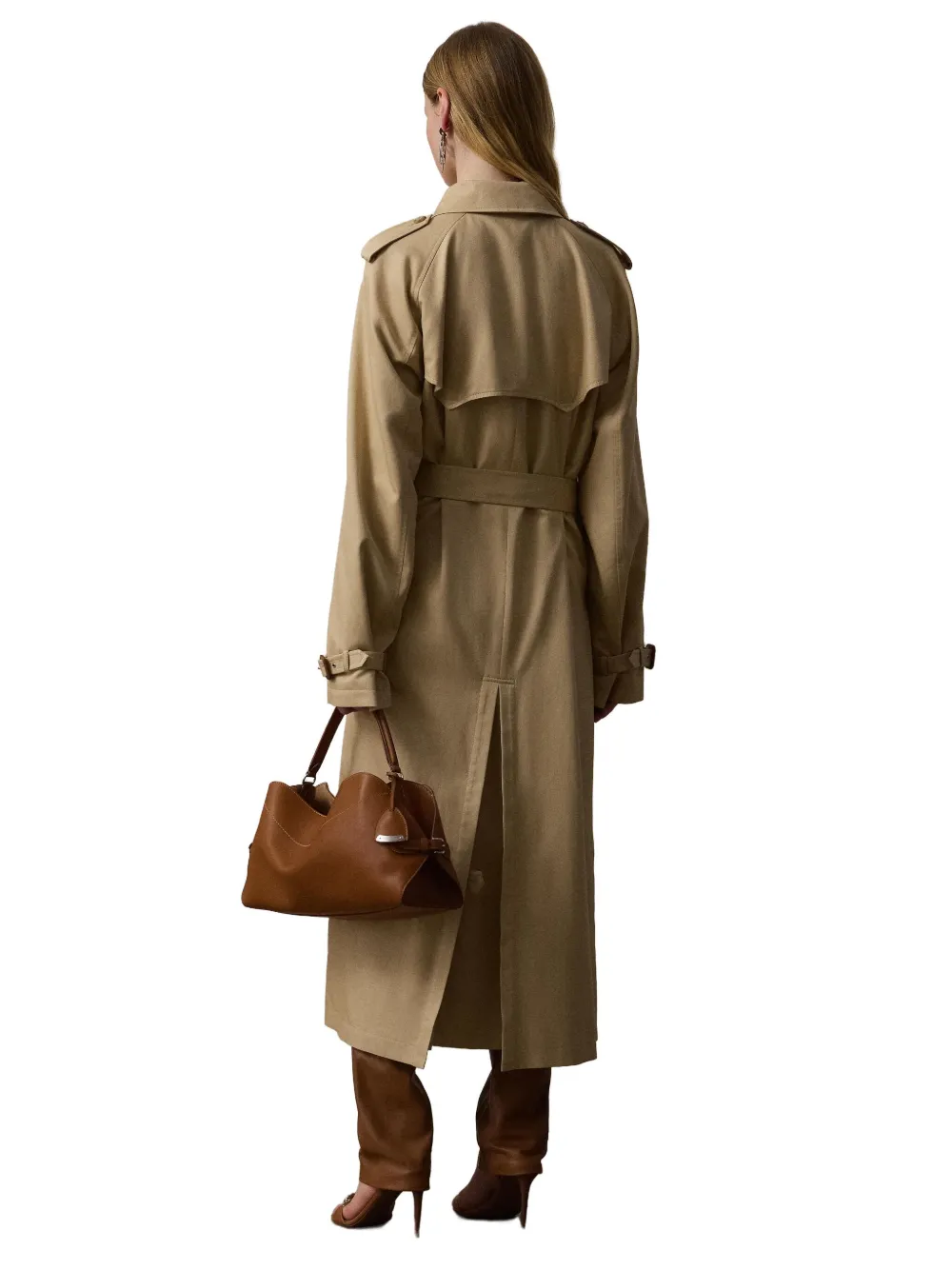 Ralph Lauren Collection Trenchcoat met dubbele rij knopen Beige