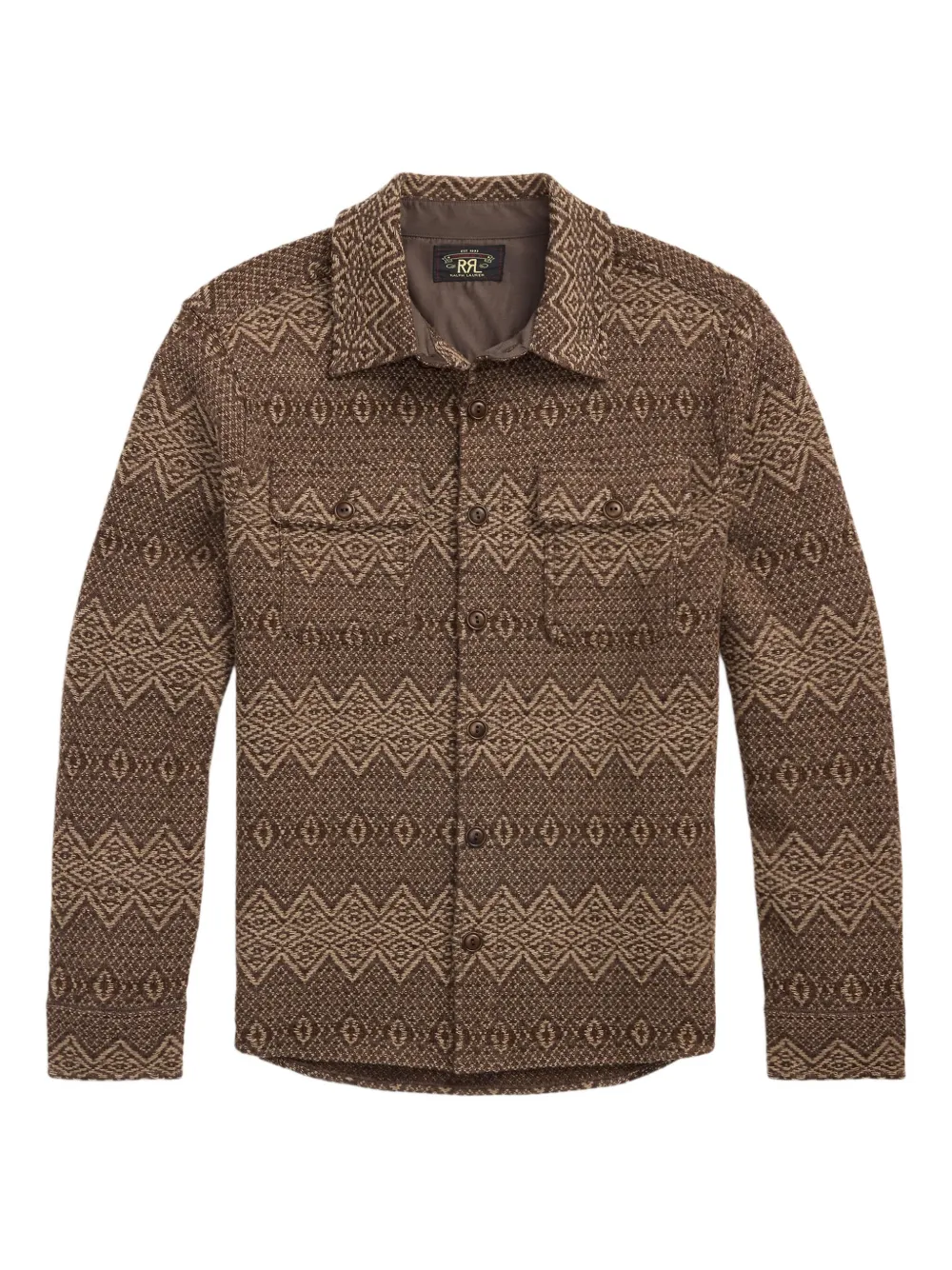 Ralph Lauren RRL パターンジャカード シャツ - ブラウン Ralph Lauren RRL パターンジャカード シャツ - ブラウン