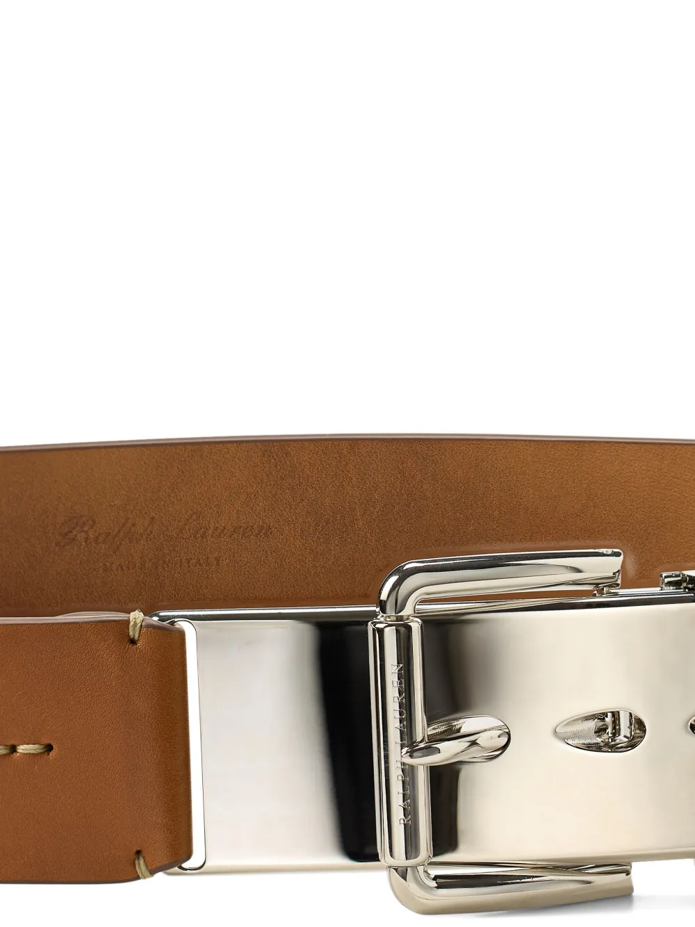 Ralph Lauren Collection Leren gespriem Bruin
