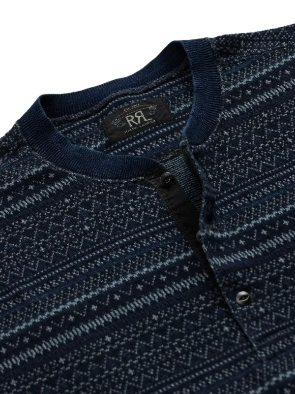 Ralph Lauren RRL インターシャニット セーター | ブルー