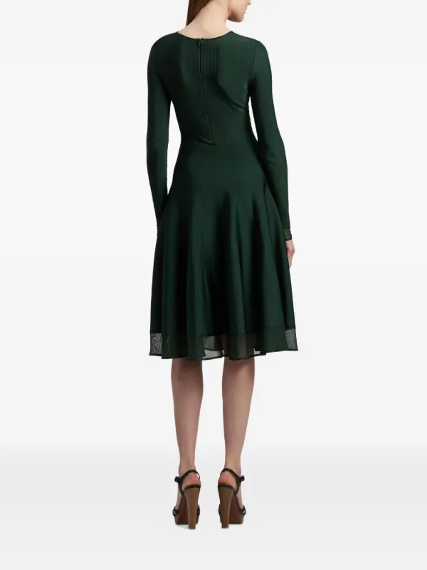 mint green dress mother of the bride Riviera Green Linen Scoop Neck Beaded Dress main image 1