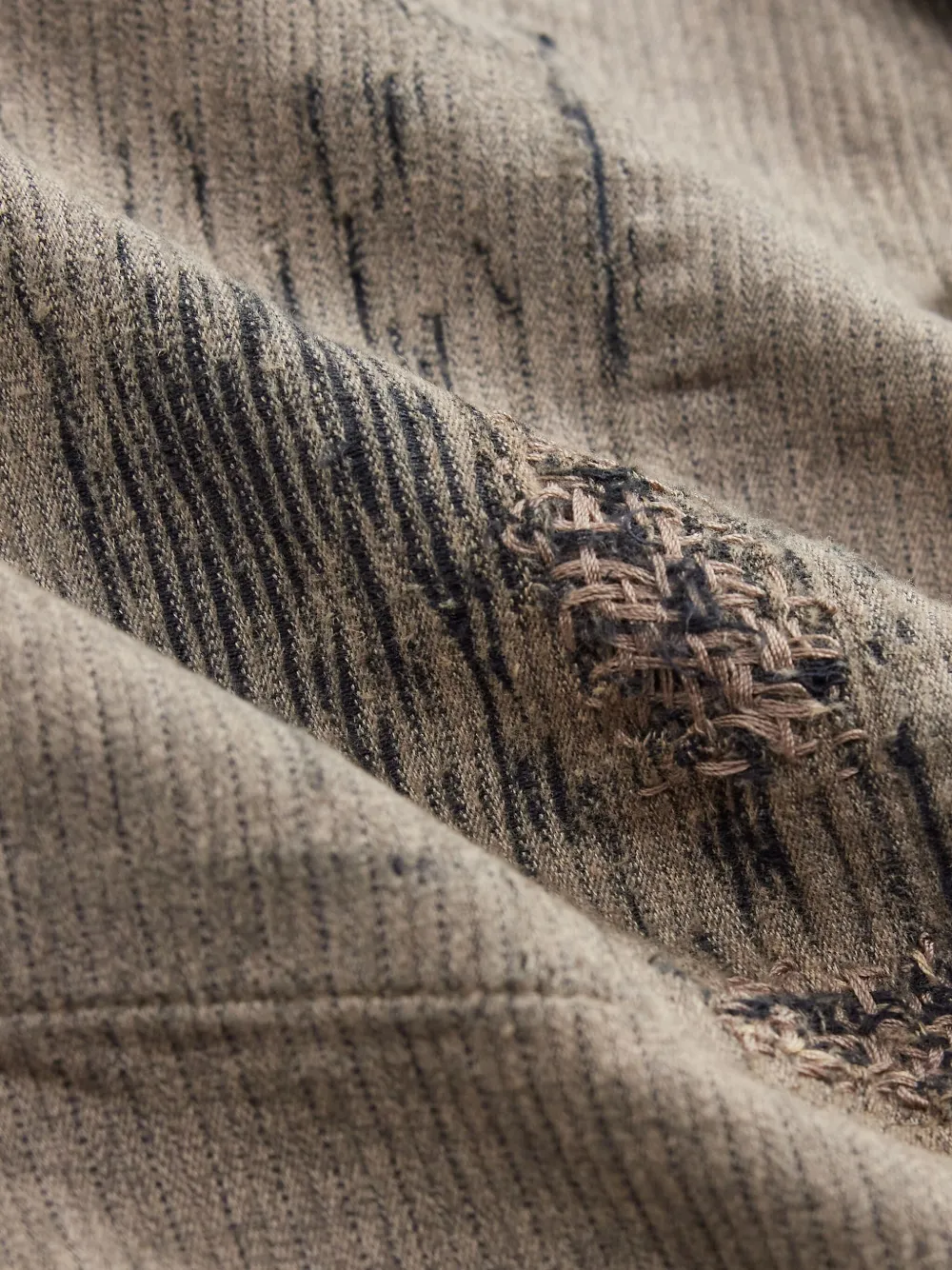 Rrl Distressed-finish Blazer In Gray