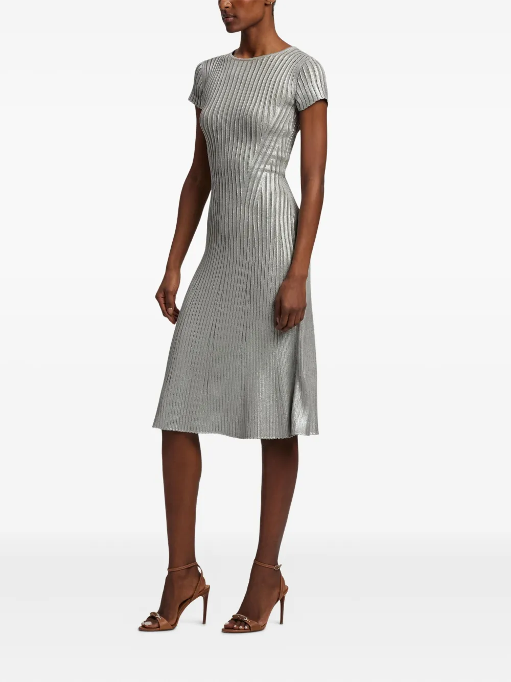 Ralph Lauren Collection Jurk met korte mouwen Zilver