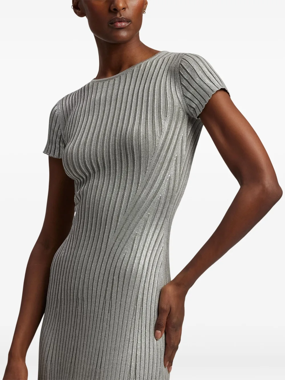 Ralph Lauren Collection Jurk met korte mouwen Zilver