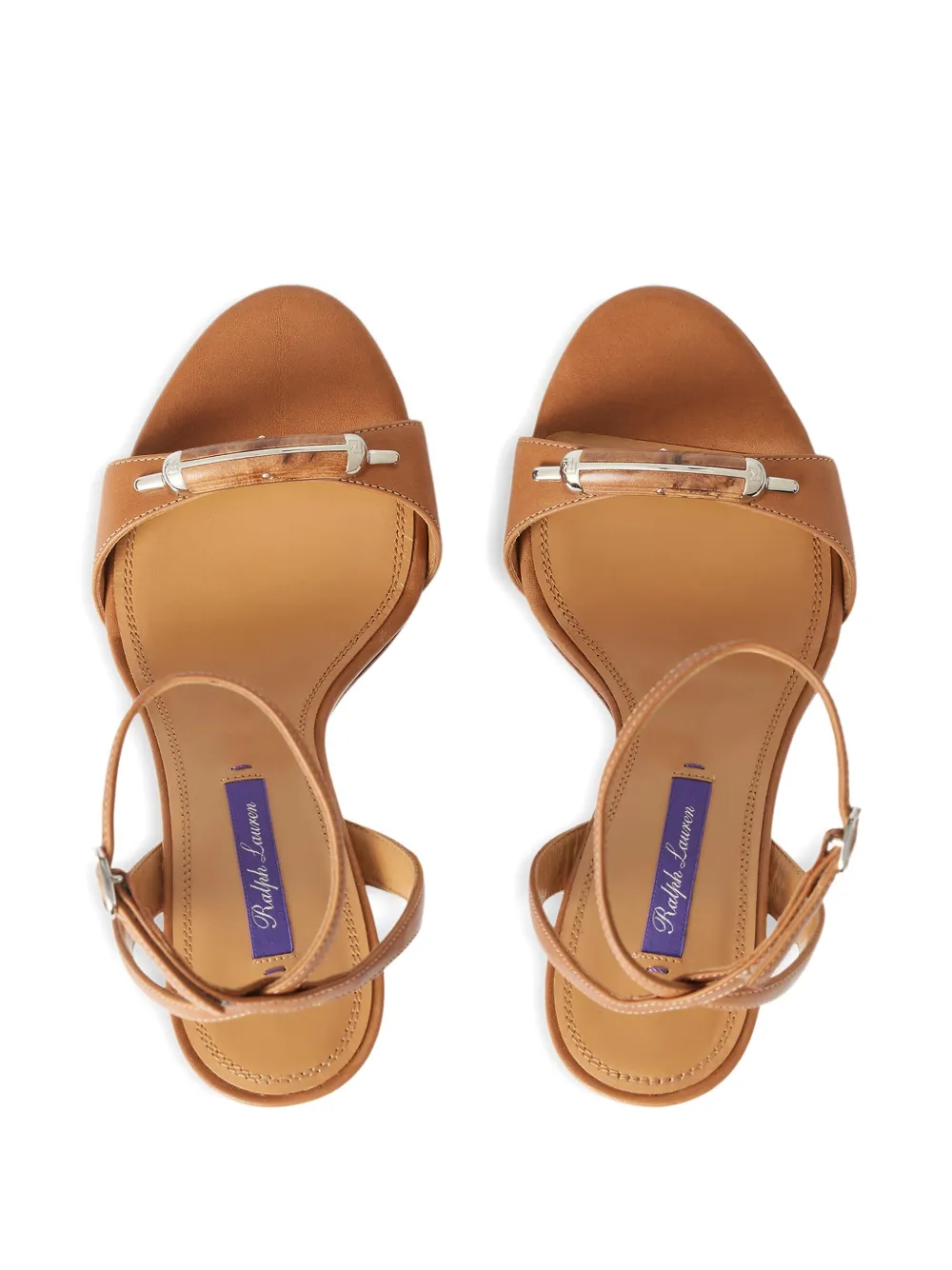 Ralph Lauren Collection ankle-strap heeled sandals Brown