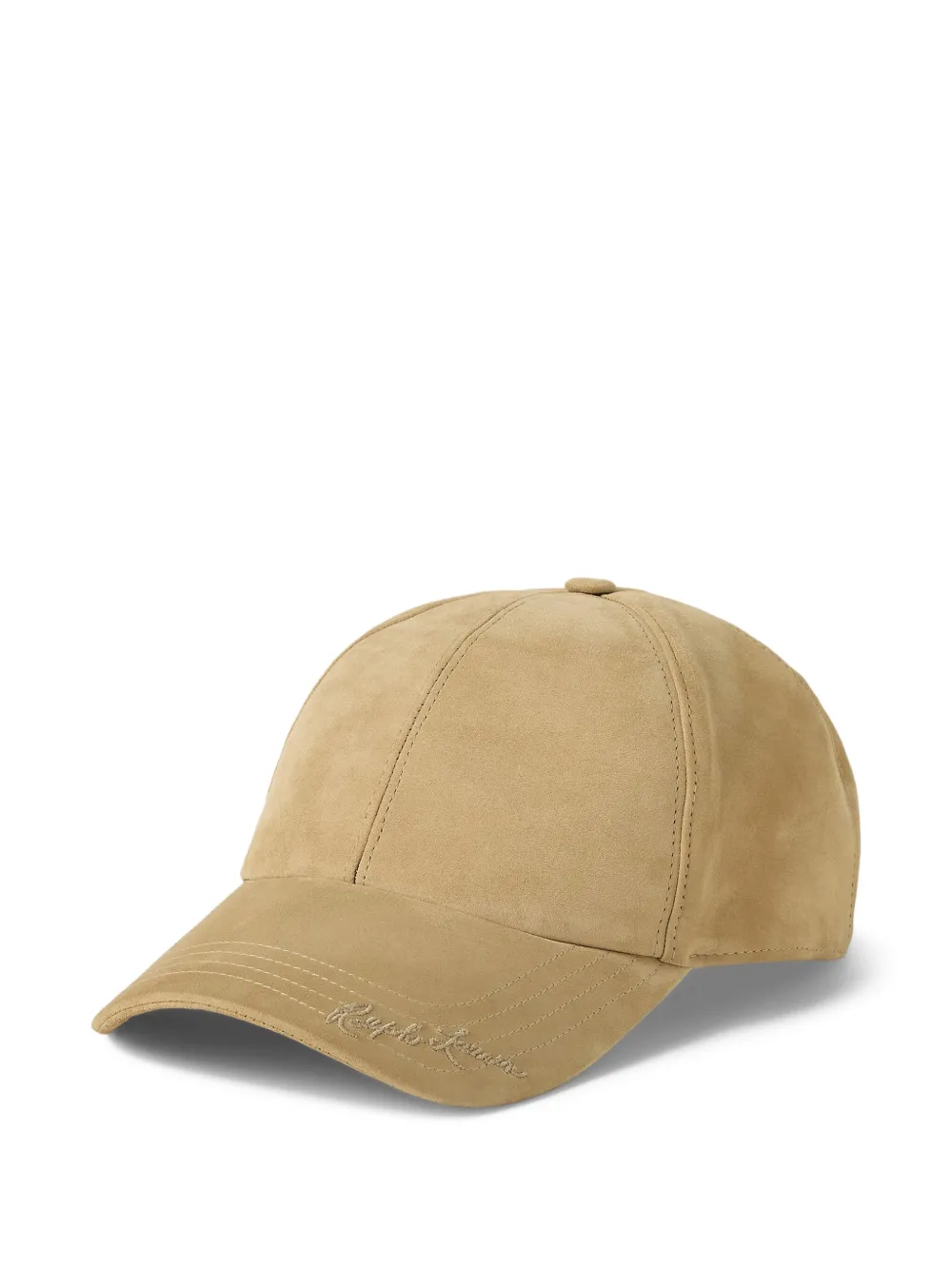 Ralph Lauren Collection Suède honkbalpet Bruin