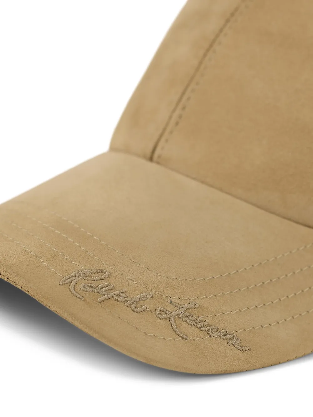 Ralph Lauren Collection Suède honkbalpet Bruin